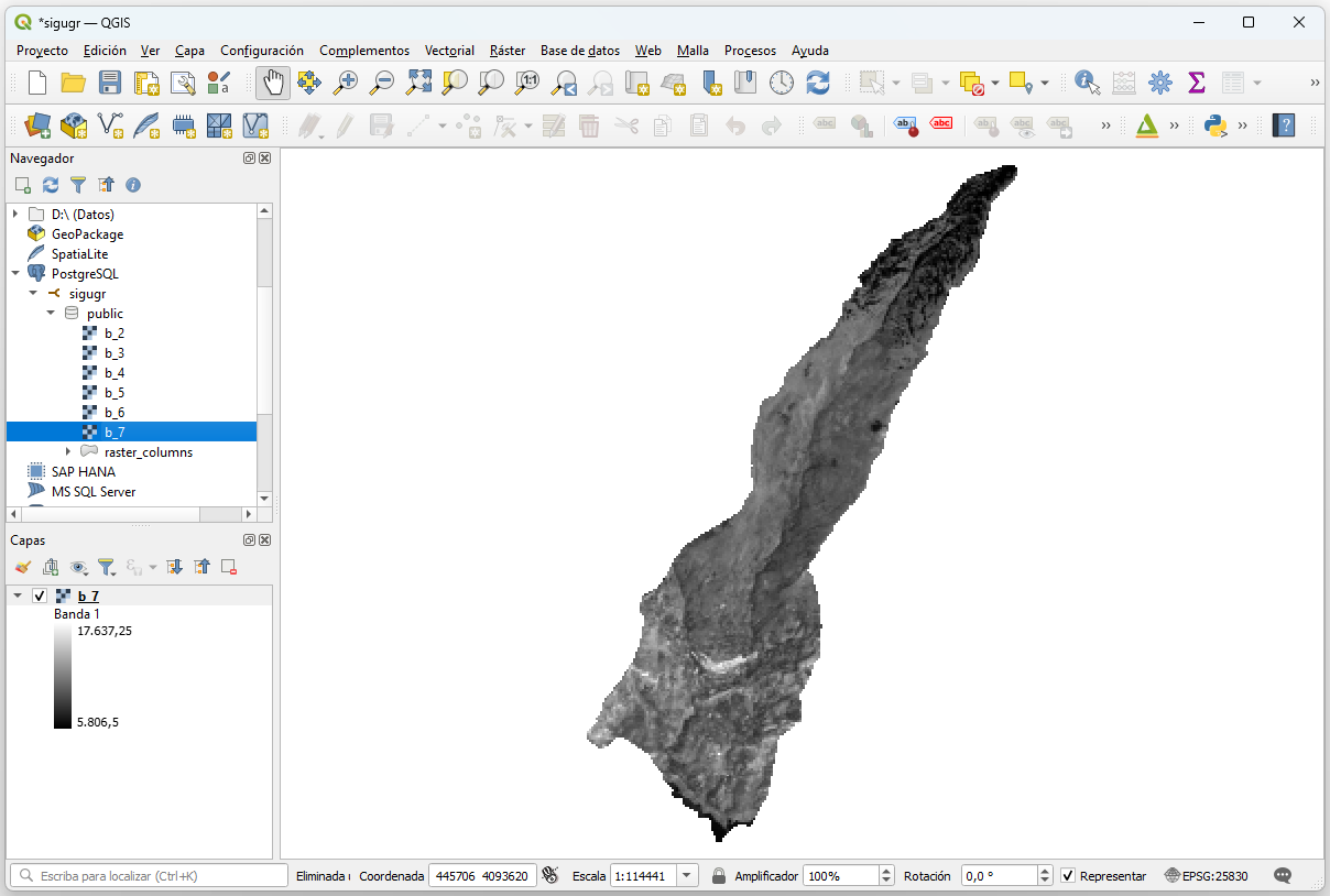 Figure 3: Accessing PostGIS from QGIS.